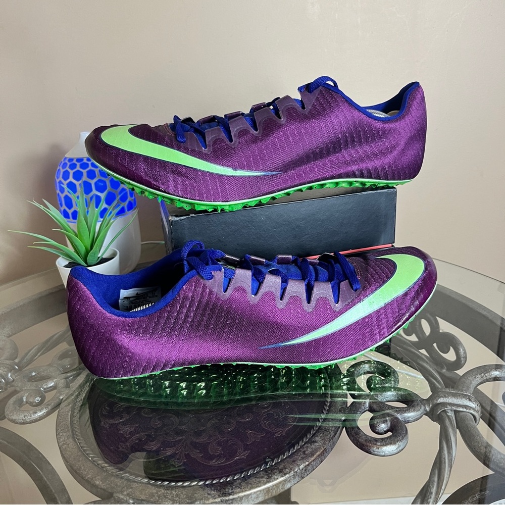 Nike Zoom Superfly Elite Running Track Spikes Bordeaux Lime 835996-600 Size 13